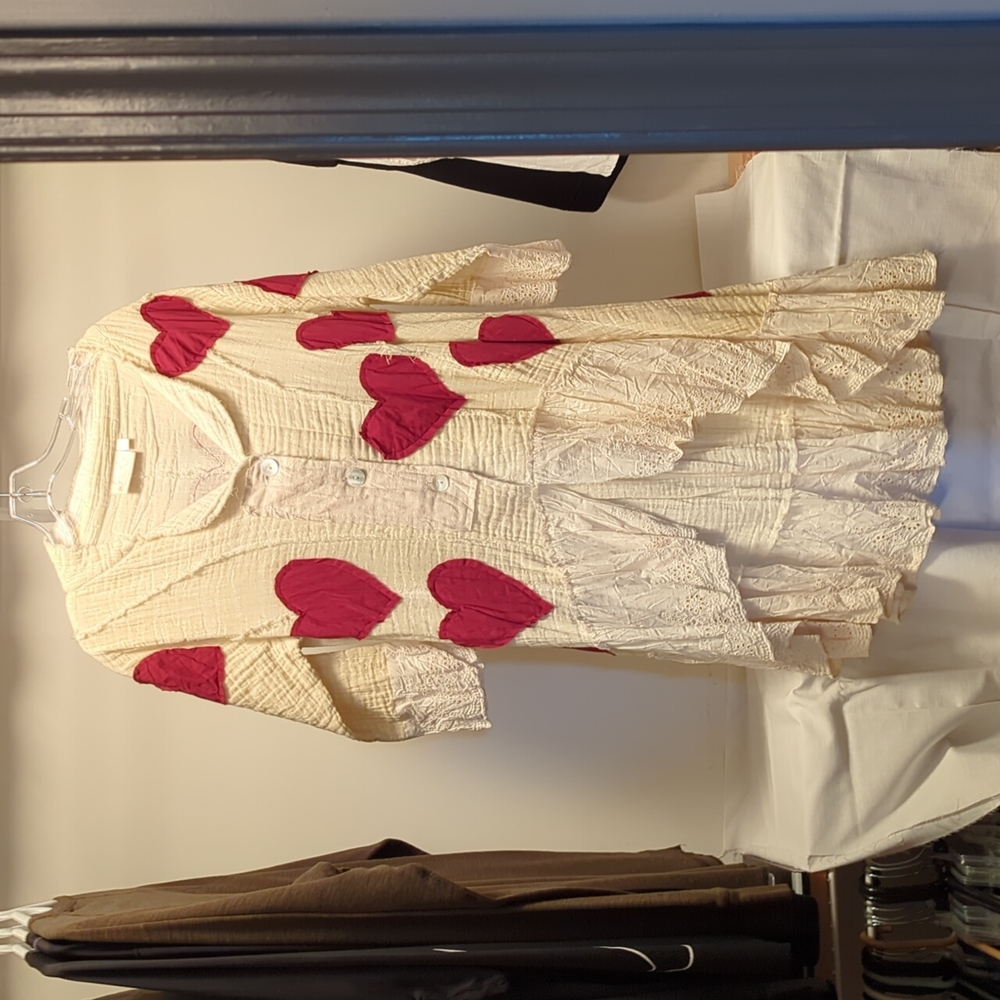 Paper Lace Embroidered Heart Quilted Jacket